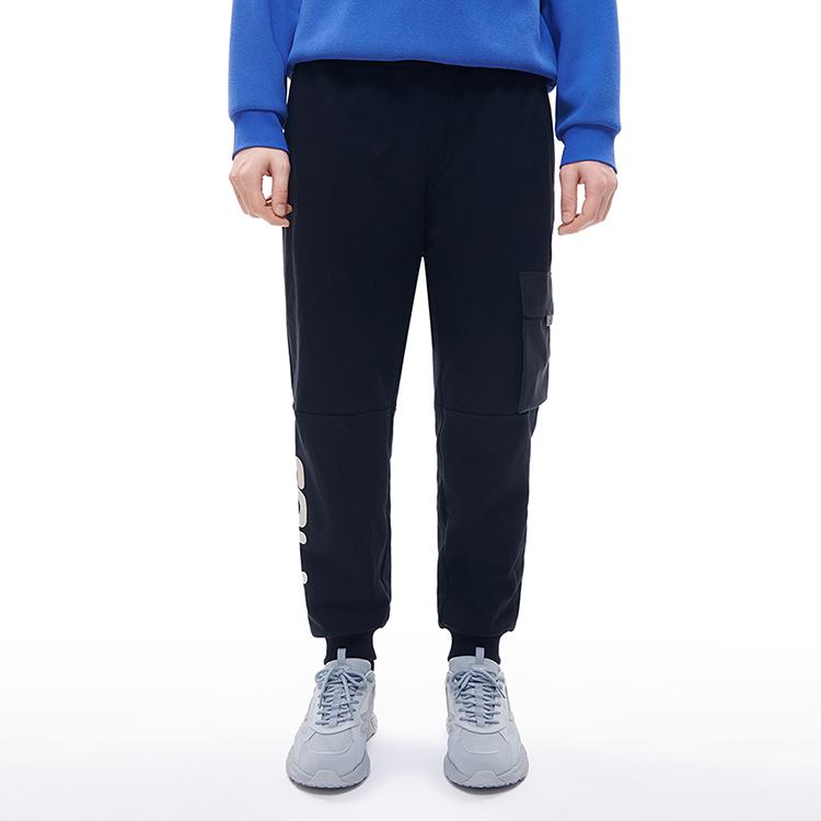 Fila Fusion Спортивные брюки свободного кроя с принтом логотипа Street Sport Мужские штаны T11M211602FBK