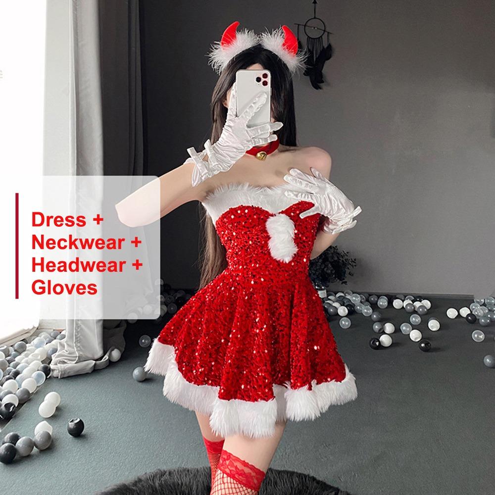 Favor Christmas Dress Costume Xmas Cosplay Outfit New Claus Dress  Holiday Party