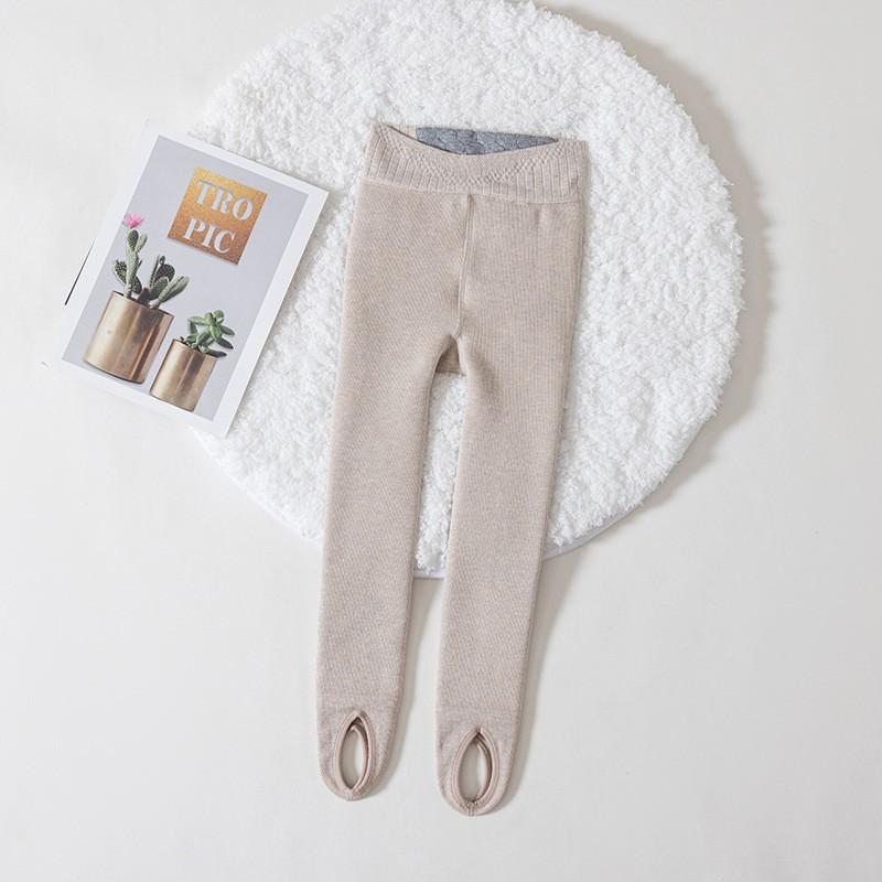 Winter Fleece Lined Cotton Kids Leggings Thermal Tights Girls Warm Pants