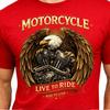 Live To Ride Ride To Live Bald Eagle V Twin Engine Motorcycle Biker Rider Shirt.
