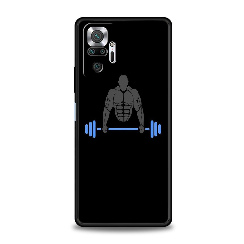 Чехол для телефона для Xiaomi Redmi Note 14 13 12 5G 11 10 Pro Plus 4G 9S 9 14C 13C 12C 10C 9C 9A Мягкий чехол Тренажерный зал Фитнес Бодибилдинг
