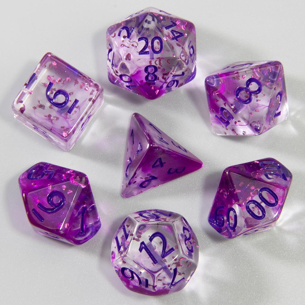 Набор игральных костей DND из 7 многогранных цифровых игральных костей D4 D6 D8 D10 D% D12 D20 для настольных игр DND RPG