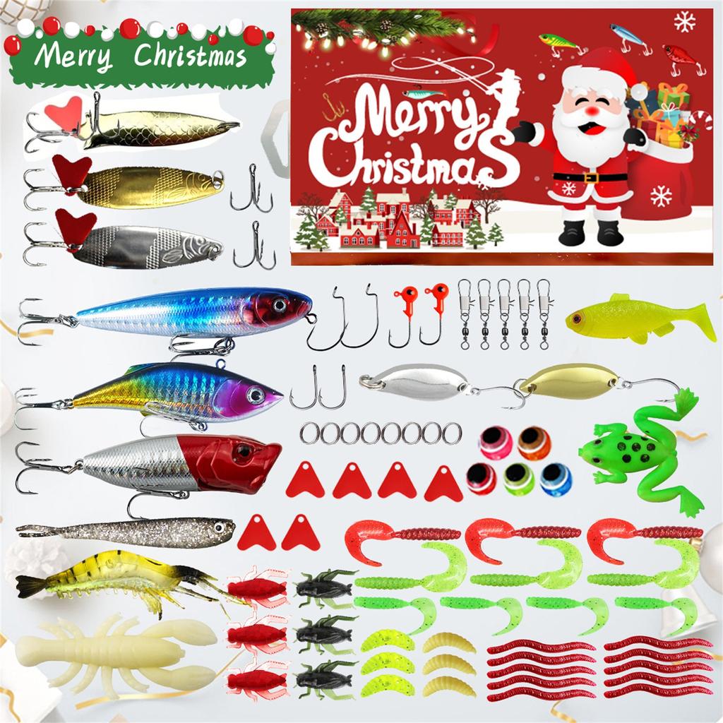 Advent Calendar Fishing Countdown, Fishing Tackle Advent Calendar For Fish Adult Men Teen Boys, 2024 Surprise Gift