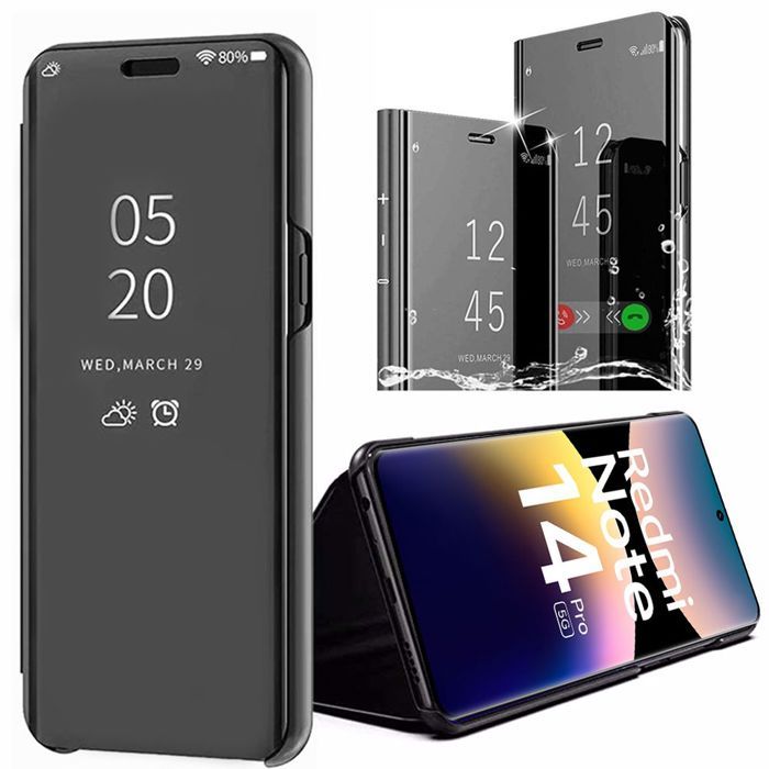 Protective Case for Xiaomi Redmi Note 14 Pro 5G - Rigid - Mirror Effect - Black