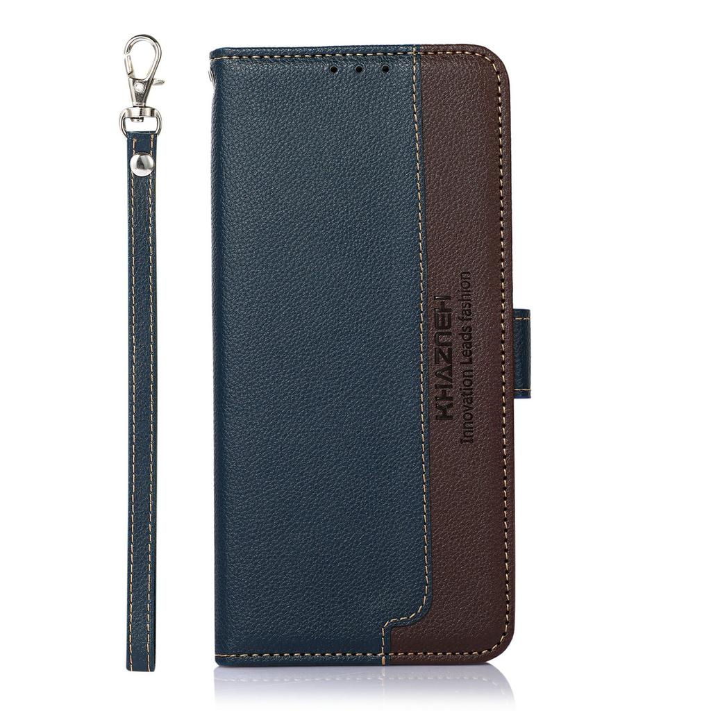 KHAZNEH For Motorola Moto G56 5G Case RFID Blocking Wallet PU Leather Phone Cover with Strap