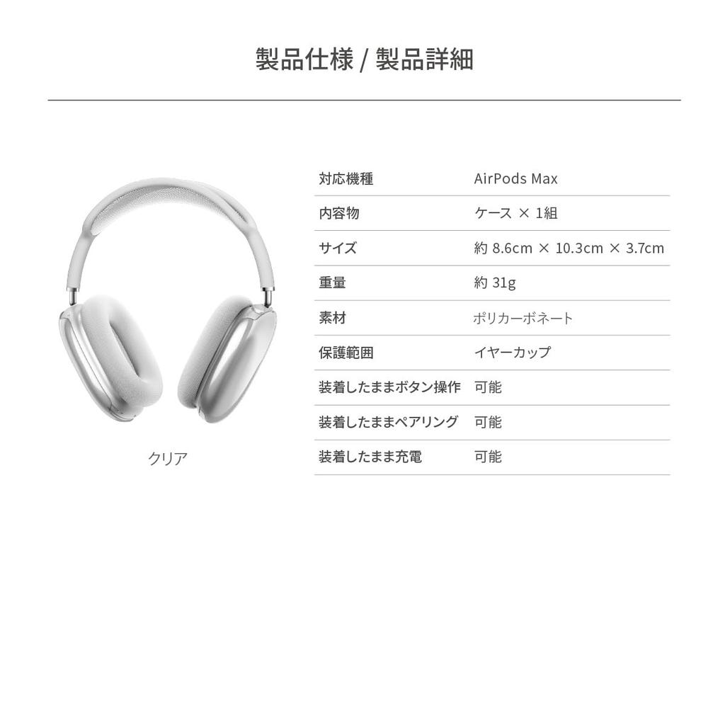 Чехол для AirPods Max 2 AirPods Max Совместимый Прозрачная Защитная Крышка Амбушюр Ударопоглощающая Прозрачная Крышка Наушников с AirPods Max 2 ПРОЗРАЧНЫЙ ЧЕХОЛ