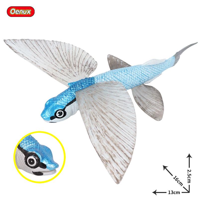 Oenux Модель Морская жизнь Рыба-клоун Лосось Окунь Морское Океаническое Животное Фигурки ПВХ Высокое Качество Образование Миниатюра Пляж Детская Игрушка