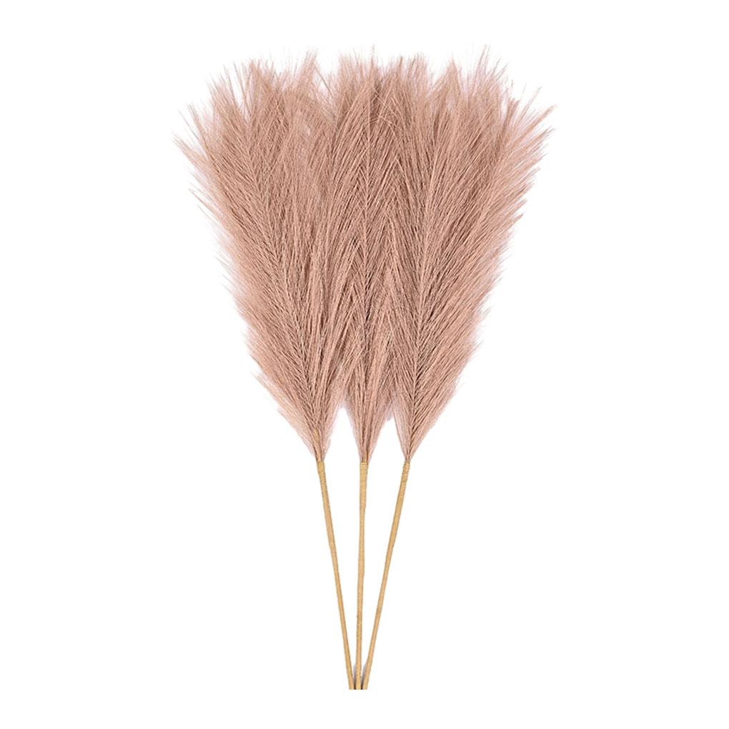 3pack/lot Space Artificial Pampas Reed For Chic And Non-shedding Home Decor Artificial Flower