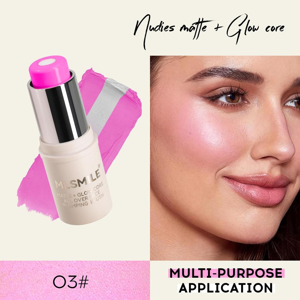 7-color Sandwich Blush Stick, Naturally Brightening And Easy-to-pigment Highlight Stick, Two-color Blush Cream