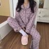 Korean Style Spring Autumn Rest Pajamas for Women Fashion Long Sleeve Pants High Grade Elegant Comfortable Lapel Loungewear