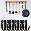 10/15/20 шт. металлических настенных крючков с винтами, прочные многофункциональные крючки для дома, офиса, ванной, одежды, шапки, шарфа, полотенца, сумки, ключей, зонтика, сумки, вешалки