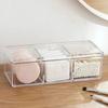 Transparent Cosmetic Storage Box Makeup Organizer Cotton Swab Cotton Pad Storage Box Desktop Acrylic Organizer Box