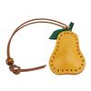 Cute Fruit Pendant Cowhide Leather Vintage Decoration for Keychain Purse Handbag Phone Case Pear