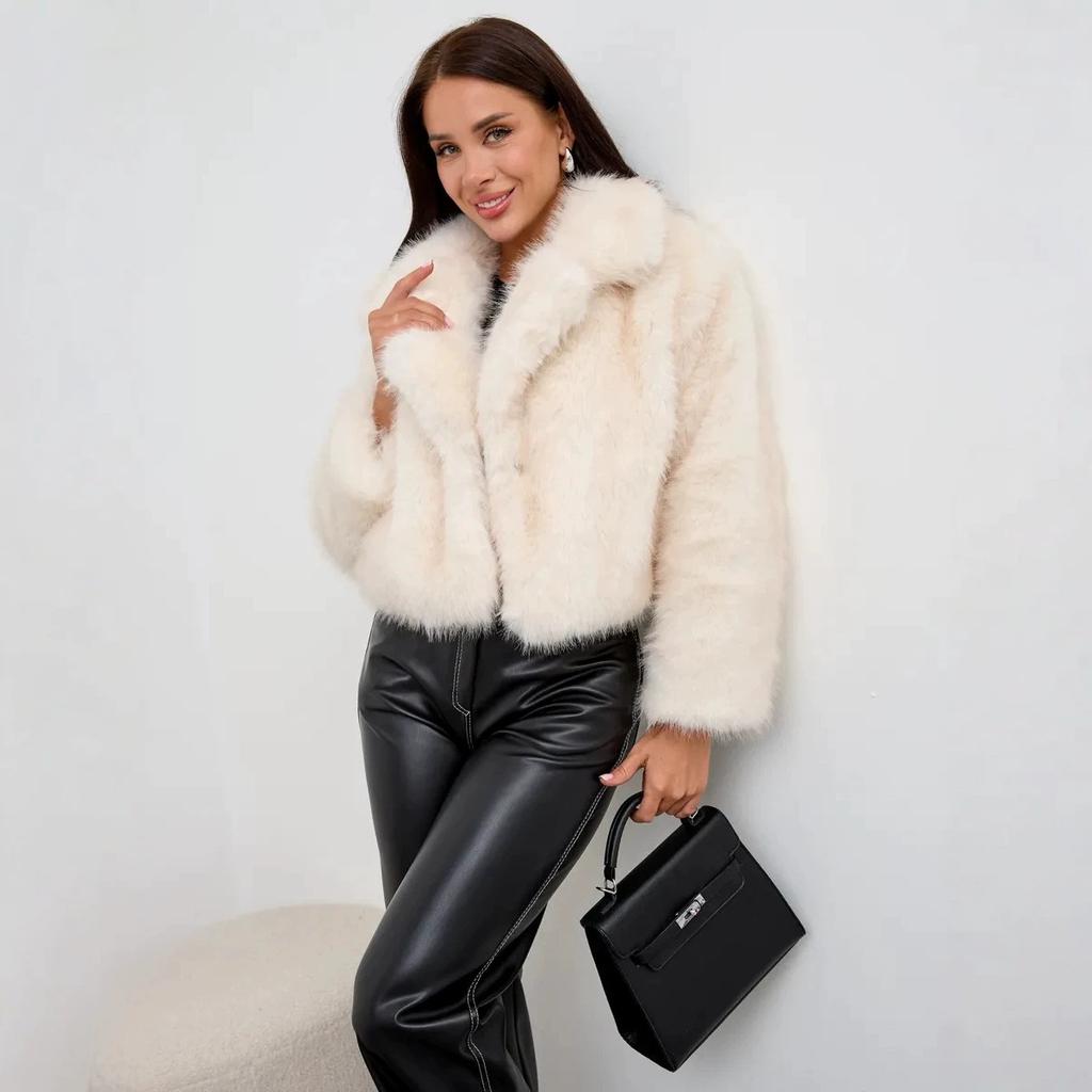 Imitation Fur Jacket Fashion Short Fox Fur Jacket Women'S Environmentally Friendly Fur Fur Top