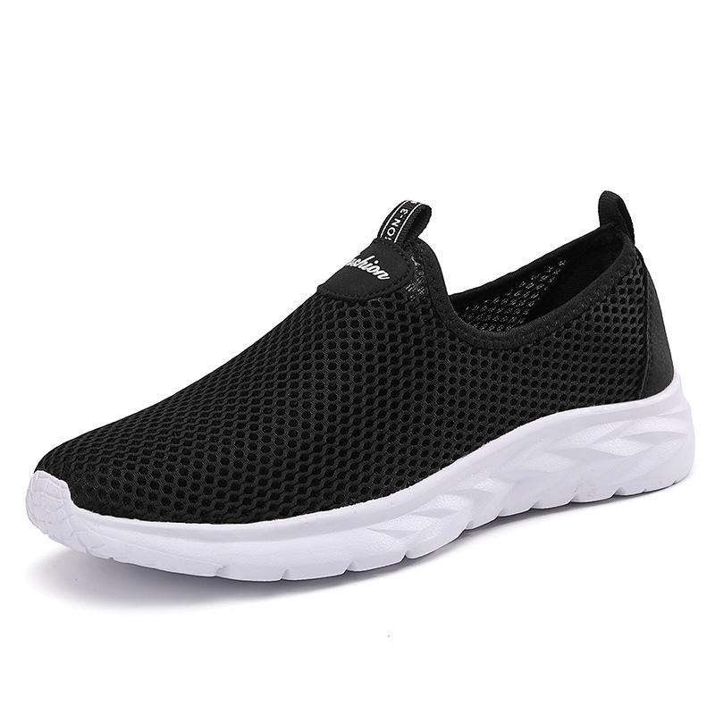 Summer Large Size 46 New Men's One-pedal Breathable Foot Mesh Shoes Lightweight Mesh Lightweight Casual Shoes