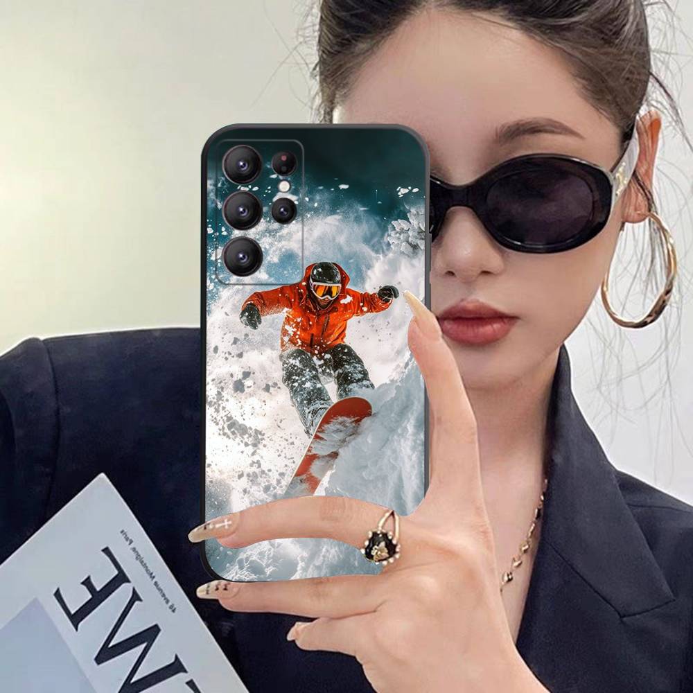 Лыжи Снег Сноуборд Чехол для лыж Для Samsung Galaxy Чехол S25 S23 S22 S21 S30 S20 S10 Ultra Plus FE ТПУ Мягкий Чехол