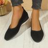 Модная весенняя новинка, женские модные туфли на плоской подошве, с круглым носком и мелким вырезом, тканевым верхом, мягкой подошвой, нескользящие, одинарные туфли