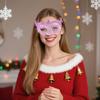 Маскарадная маска на поллица для женщин, полая резьба, блестящая, для вечеринки, легкая, удобная, эластичный ремешок, аксессуар для костюма на Хэллоуин