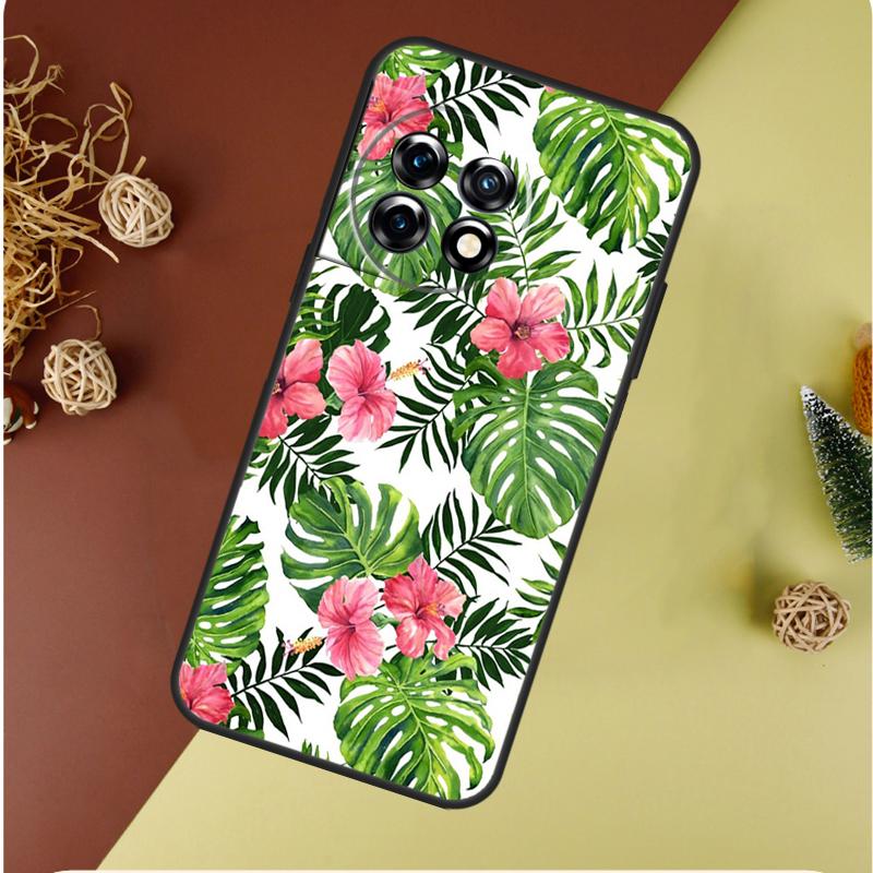 Tropical Monstera Leaves For OnePlus 13 13R 12 12R 11 9 10 Pro 8T 9RT 10T 10R N20 N30 Nord CE 2 3 4 Lite Phone Case