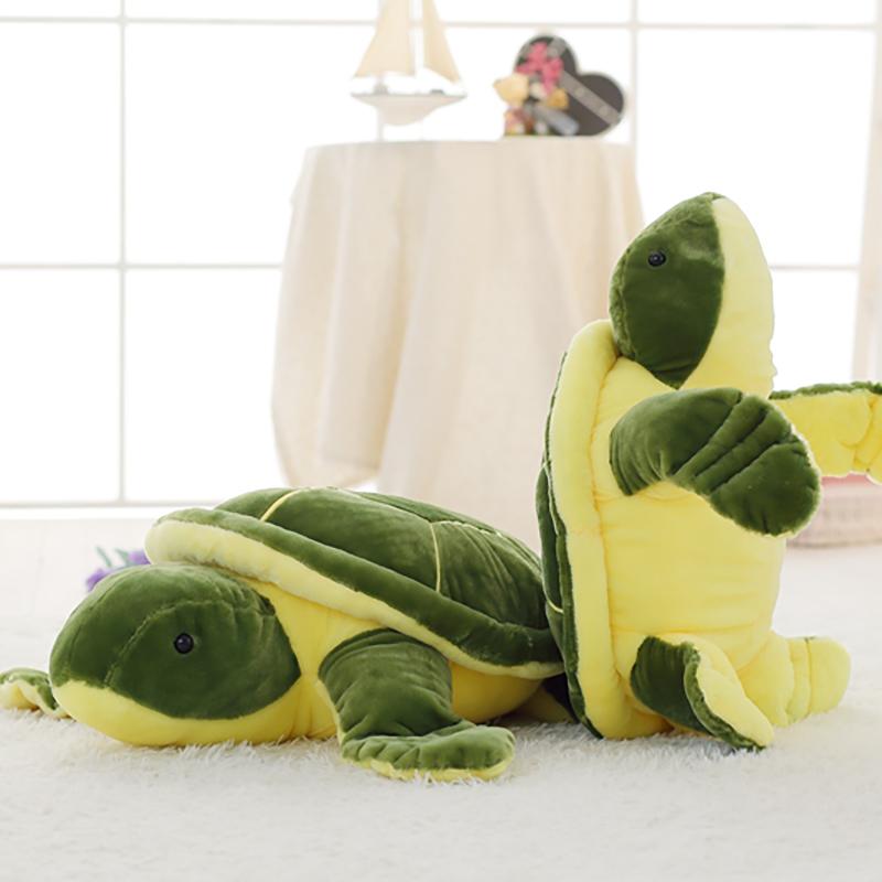 35Cm Green Tortoise Plush Pillow Stuffed Ocean Animal Cartoon Cushion Sofa Home Sofa Chair Floor Decoration Gift