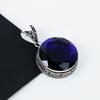 Серебряный кулон с синим сапфиром и драгоценным камнем из стерлингового серебра 925 пробы — дизайн ручной работы, повседневные украшения, уникальный кулон с синим сапфиром, подарки на День матери