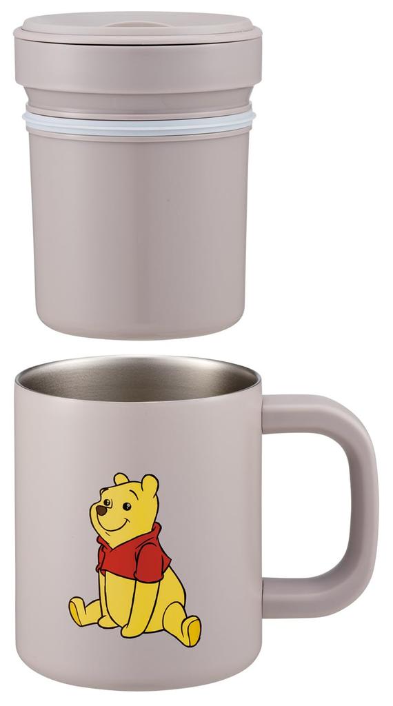 Skater (STMG4NI) Кружка из нержавеющей стали с внутренней чашкой, вакуумная изоляция, двойные стенки, дизайн с забавным лицом Винни-Пуха Диснея