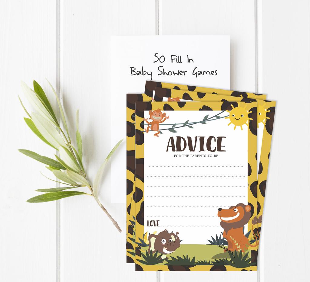 Inkdotpot 50 BabyA AlphabetA ABCA GameA Jungle Animals Baby Shower Game Gender Neutral Party