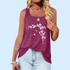 Женская модная майка с круглым вырезом и летней футболкой с рукавами с принтом