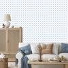 White and Azure Dots Wallpaper, Soft Forms for Living Room and Bedroom 50x1000