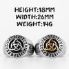 Celtic Knot Viking Rune Stainless Steel Mens Rings Vintage Amulet for Male Boyfriend Biker Jewelry Creativity Gift