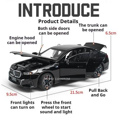 Масштаб 1:24 5 Серия 530LI M3 Модель автомобиля Игрушка Металлический корпус Прочный Долговечный Музыка Свет Модели Суперкаров Игрушки Подарки на день рождения для детей