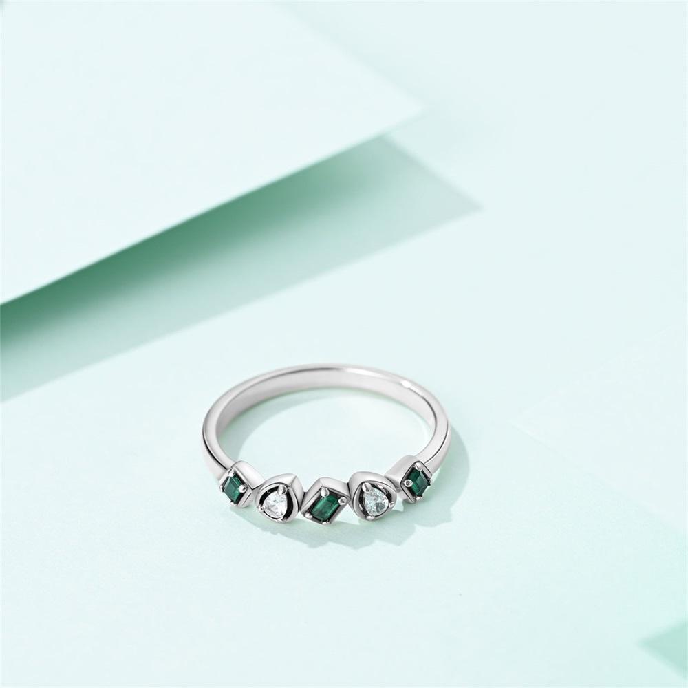 Fashion Original Rings 925 Silver Color Stars Moon Sun Drop Shaped Zircon Rings for Woman Fine Wedding Engagement Jewelry Gifts