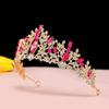 Новая Корона Принцессы Королевы со Стразами Барокко Винтажная Свадебная Повязка на Голову Аксессуары для Волос Хрустальная Диадема Свадебная Вечеринка