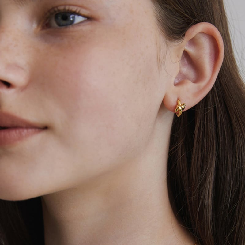 TATIANA (925 Silver) Volume Rope Hoop Earrings EC3101