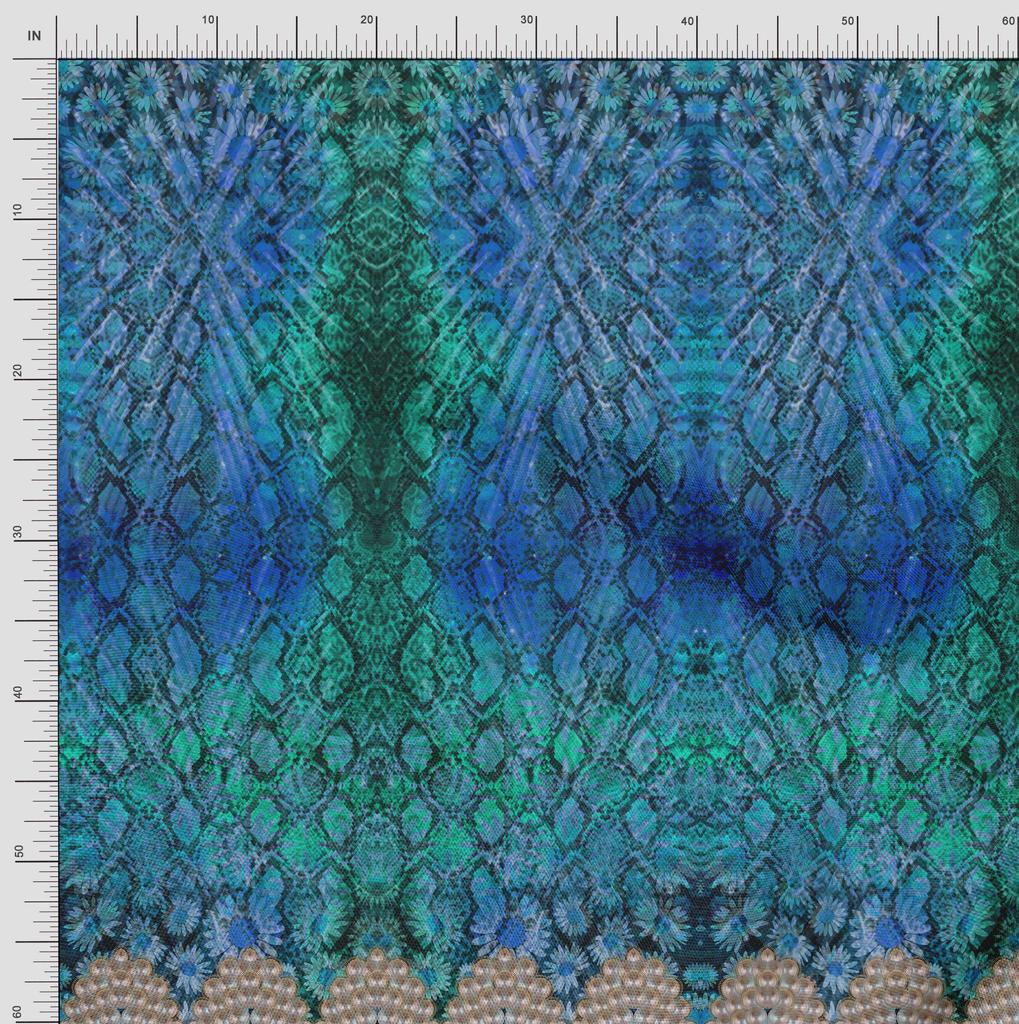 Soimoi Японская креп-сатиновая ткань в клетку и с цветочным принтом, 42 дюйма по метрам