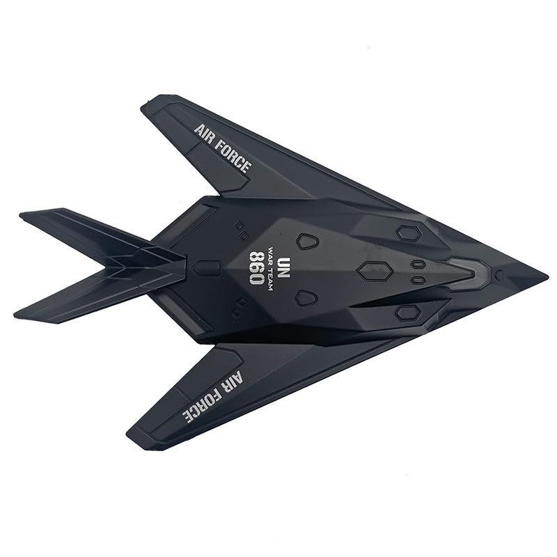 Сплавной истребитель-невидимка F117 Инерционная модель самолета со светом и звуком для мальчиков