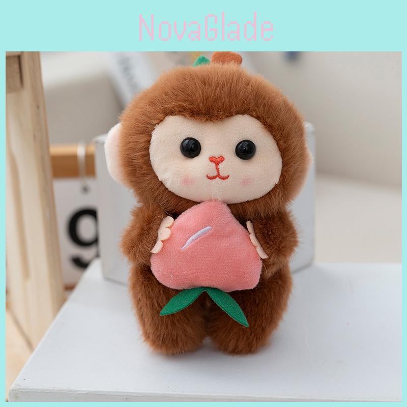 Creative Plush Monkey Doll With Dog Shape For Handbag Decoration And Gift