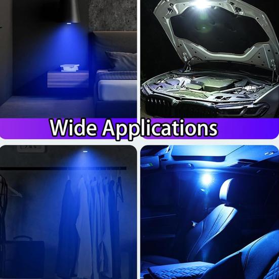 Автомобильный светодиодный светильник с сенсорным управлением, 7 цветов, водонепроницаемый, устойчивый к царапинам, мини-размер, перезаряжаемый беспроводной светодиодный светильник для салона