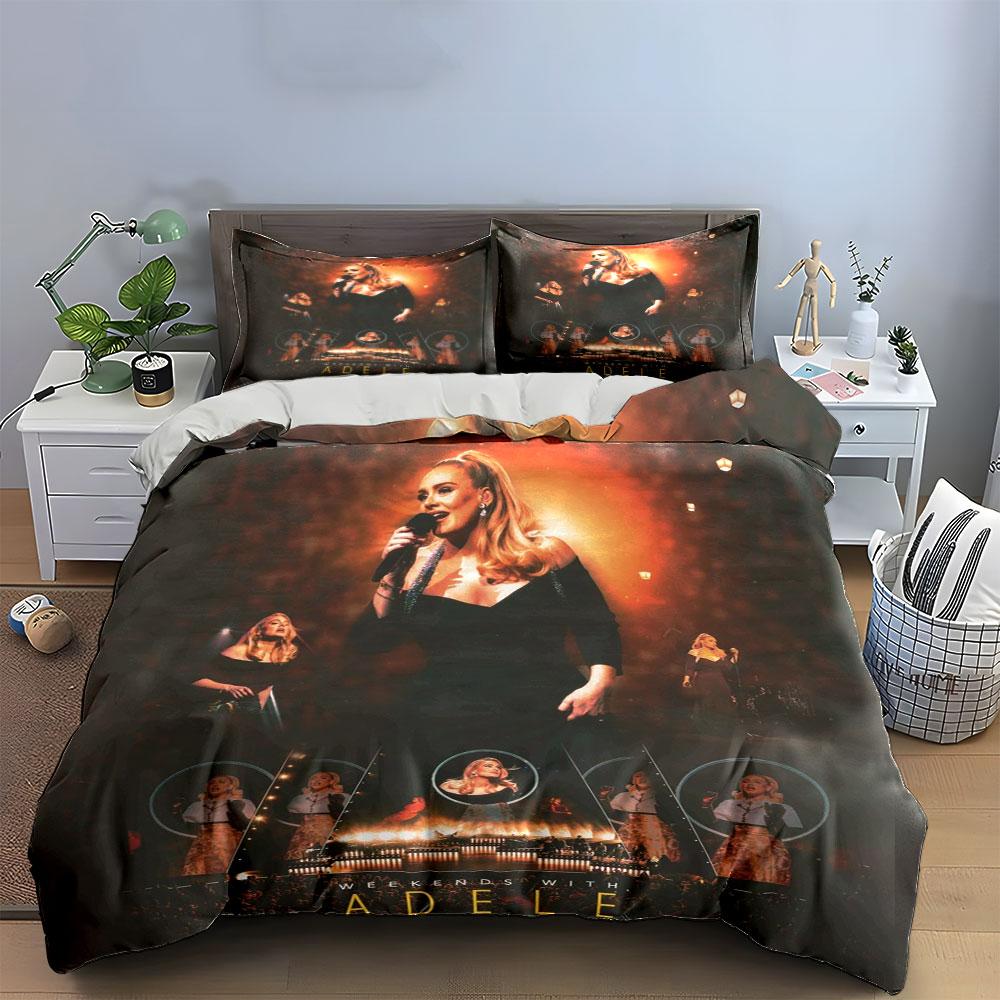 Singer-Themed Bedding Set Bedding Duvet Cover Set Duvet Cover Pillowcases  (1*Duvet Cover 2*Pillowcases, without duvet insert)