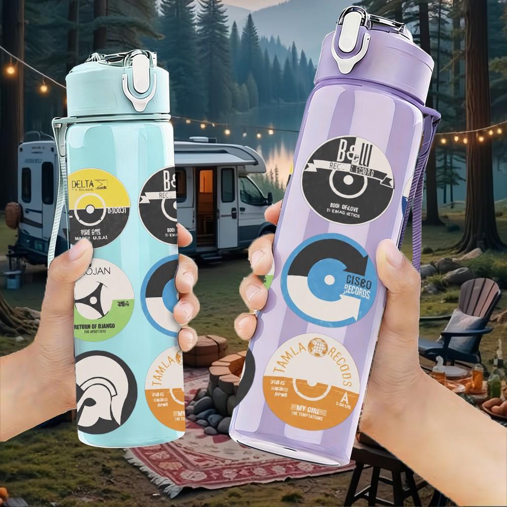 1PC Multi Color Circle 750ml sports water bottle leakproof straw lid outdoor office home