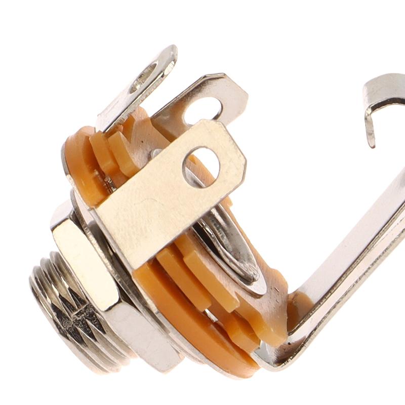 6.35 6.5 Моно аудио кабель штекер штекер шасси припой адаптер 5 шт 6.35 мм 2-контактный полюс 1/4" гнездовой разъем питания для монтажа на панель