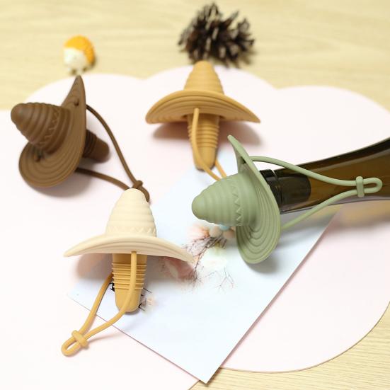 Силиконовая пробка для бутылки вина в форме ковбойской шляпы, экологически чистая, многоразовая, многофункциональная, для герметизации пивных бутылок