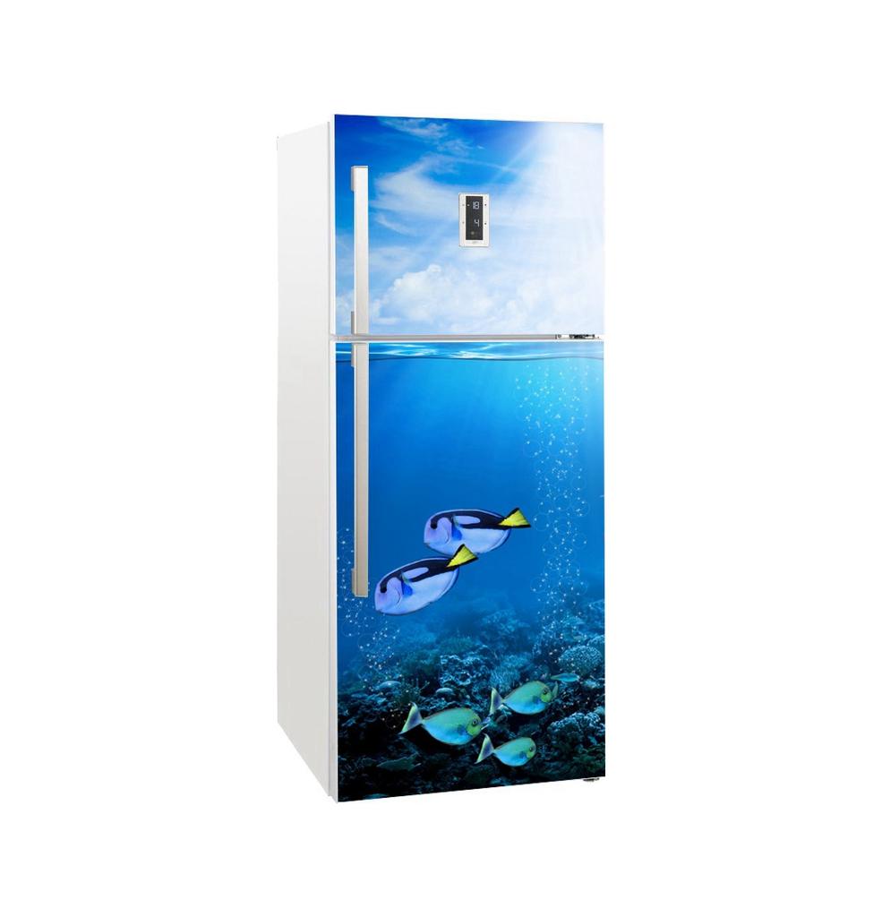 Fridge Beautiful Stickers 23tyle Scenery Refrigerator Cover Door Vinyl Self Adhesive Kitchen Furniture Decor Wrap Freezer Sticker Diy