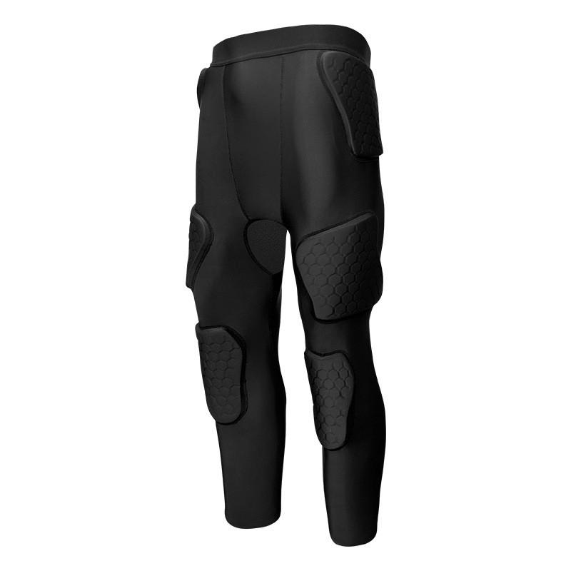 Adult Compression Pants Knee Padded Football Basketball Goalkeeper Sports Training
