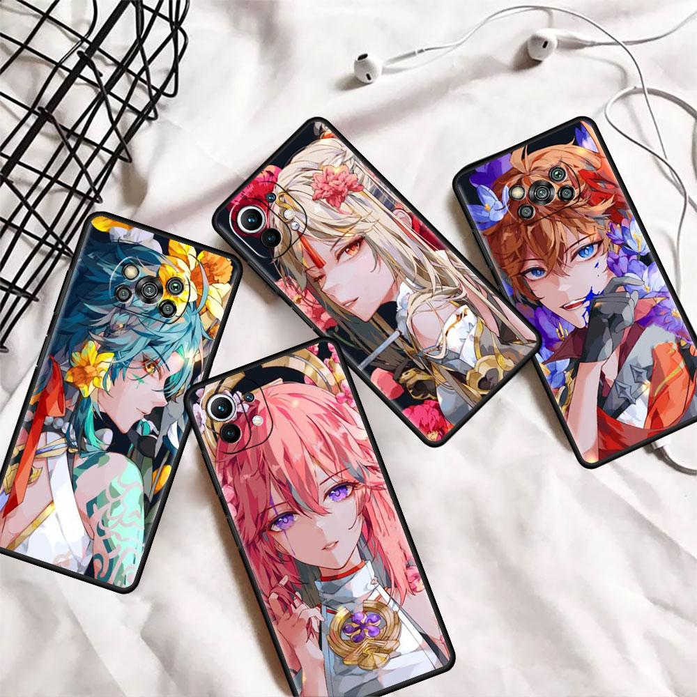 Чехол для Xiaomi Mi Poco X3 X4 NFC M3 Mi 11 11T 10 T 9T 12 9 10T Lite, силиконовый чехол на заднюю панель телефона Genshin Impact Raiden Shogun Baal