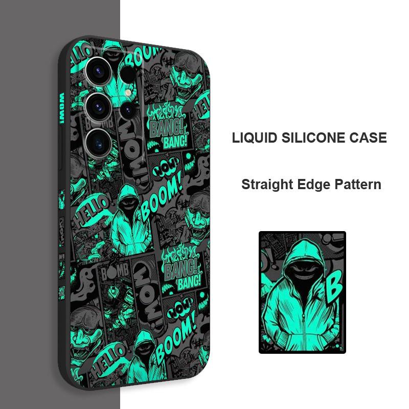 Черный Чехол-Клоун для Samsung Galaxy S25 S24 S23 S22 S21 S20 S10 S10E S9 Ultra Plus FE Note 20 Ultra 10 9 Plus