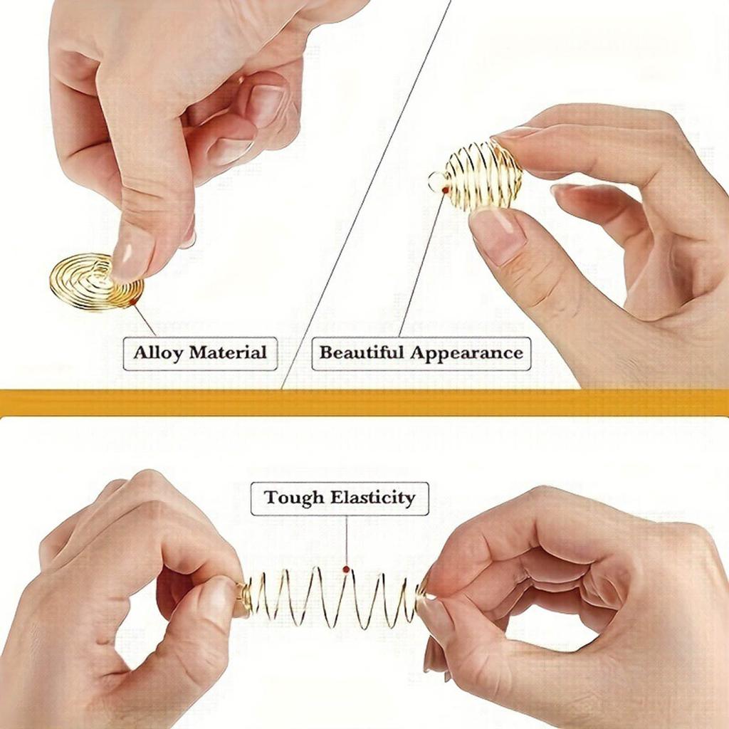 30 Pieces Unique Jewelry Pendant Hollow Ball Spring Pendant Jewelry Charm DIY Necklace Pendants for DIY Necklace Jewelry