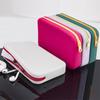 Square Silicone Cosmetic Storage Bag Outdoor Travel Solid Color Wash Storage Organizer