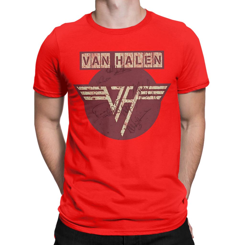 Vintage Van Halen Signature Funny Graphic 100 Cotton Tshirt Van Halen Tees Tops For Unisex