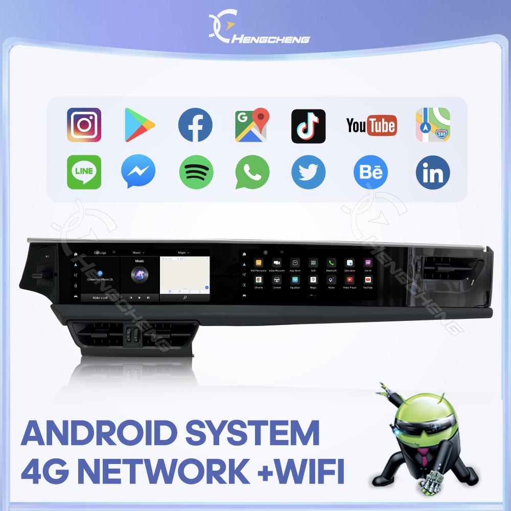 12.3Inch Dual screen Android 13 For Porsche Macan 2011-2017 Car Multimedia Video Player GPS Navigation Radio Carplay 4G Auto 360